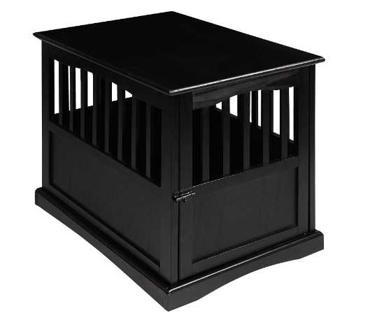Pet Wooden Crate, Black,End Table
