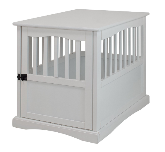 Pet Crate End Table, White