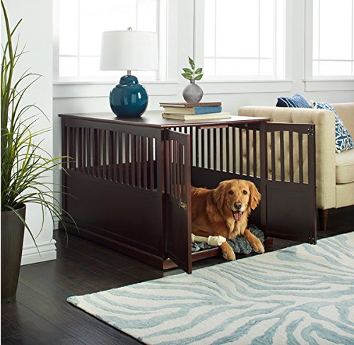 Wooden Furniture Extra Large Pet Crate Solid Wood End Table
