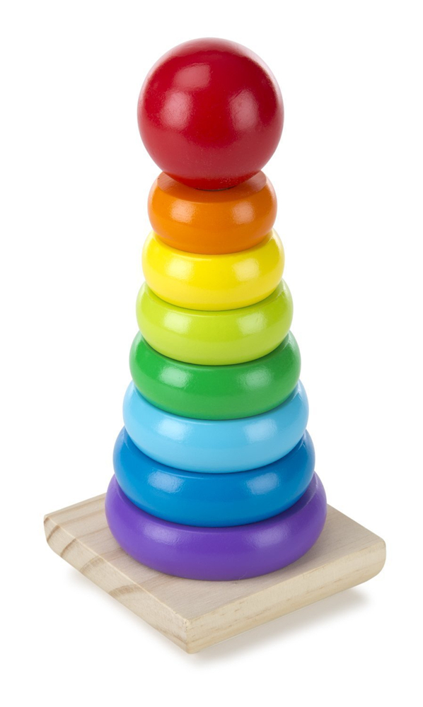 Rainbow Stacker Wooden Ring Educational Toy