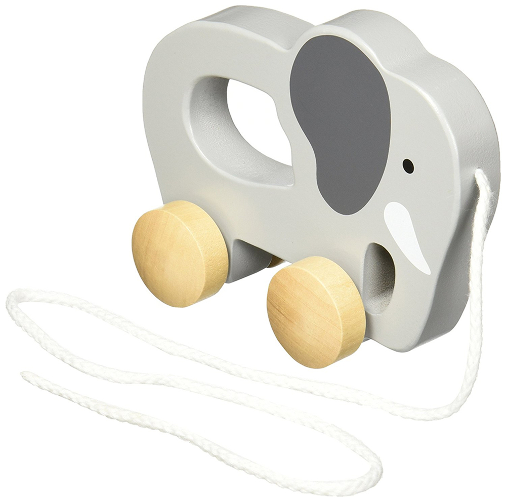 Elephant Wooden Push and Pull Toddler Toy