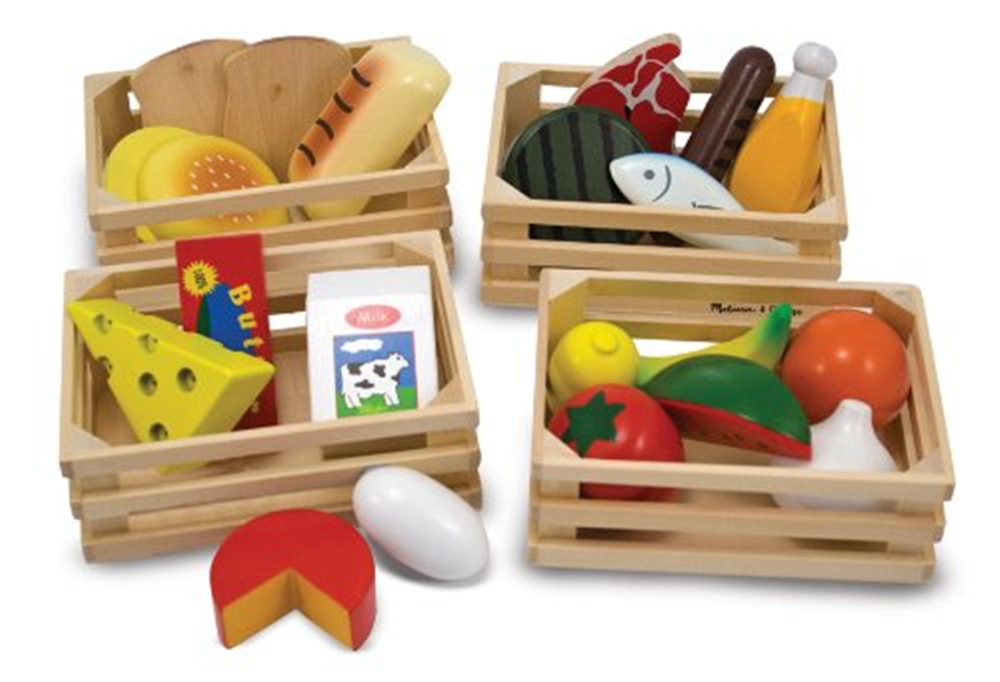 Food Groups - Hand-Painted Wooden Pieces