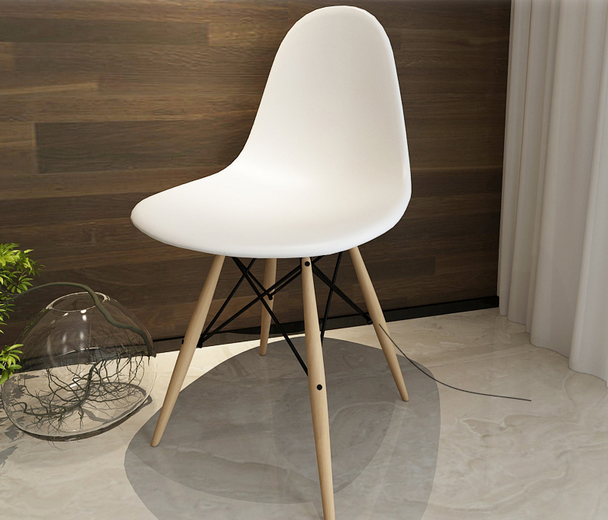 Colorfully Modern high back wood color design chair for dining room