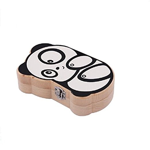 Cute Personality Baby Teeth Box Save Wooden Boxes