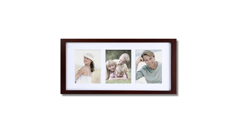 Walnut Matted Wooden Wall Hanging Collage Picture Photo Frames