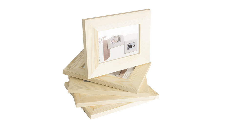 Unfinished Solid Wood Photo Picture Frames 5x7 Inch Ready To Paint for DIY Projects