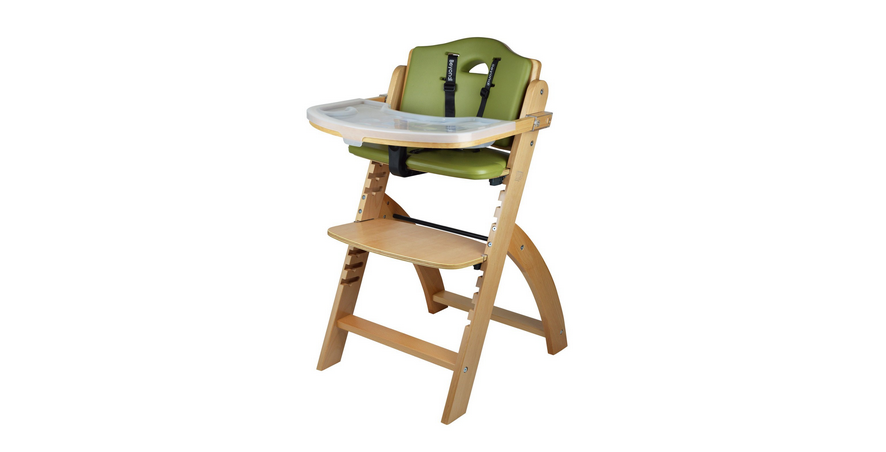 Adjustable Wooden Baby High Chair With Tray