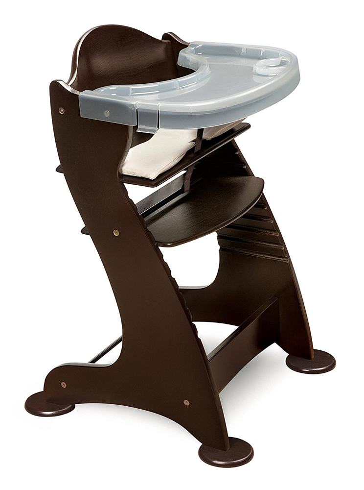 Wood Baby High Chair with Tray