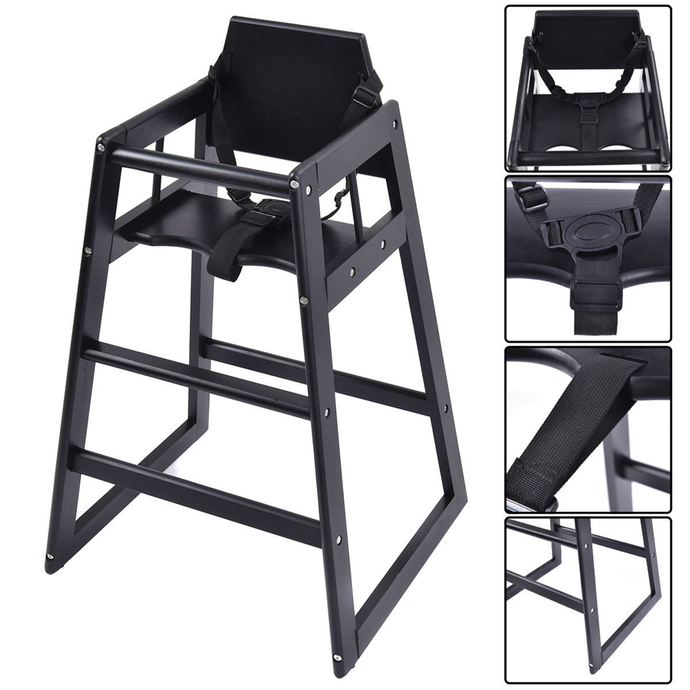 Infant Children Wooden Feeding Chair Stool,Toddler Baby High Chair