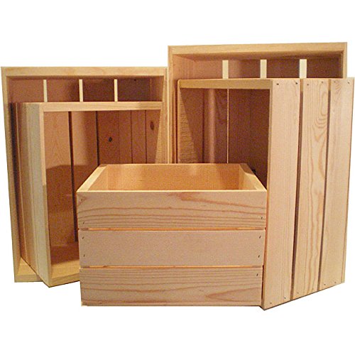 Heavy-duty Unfinished Pine Wooden Crate