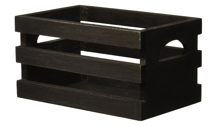 Black Vintage Wooden Photo Crate
