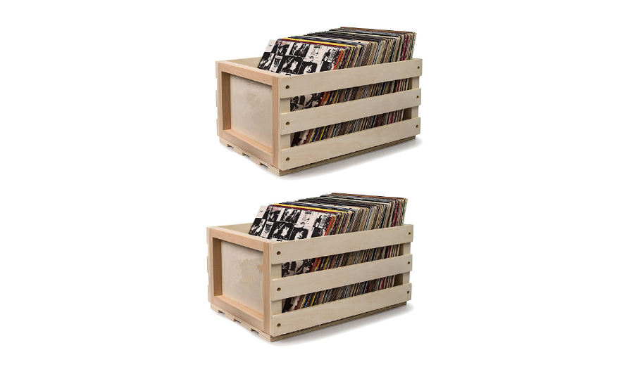 Rustic Vintage Wooden Record Collection Portable Storage Crate,storage Book and CD