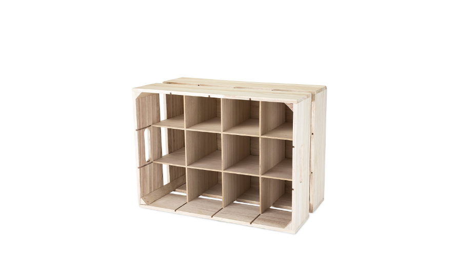 Rustic Vintage Wooden Crate Wine Rack