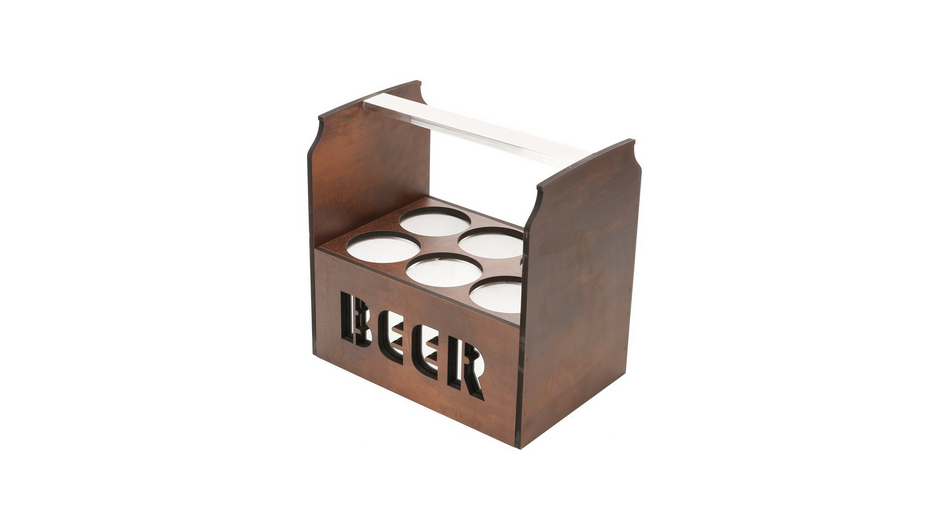 Wooden Beer Caddy Holder, Tote, Basket , Carrier , Crate, Six Pack