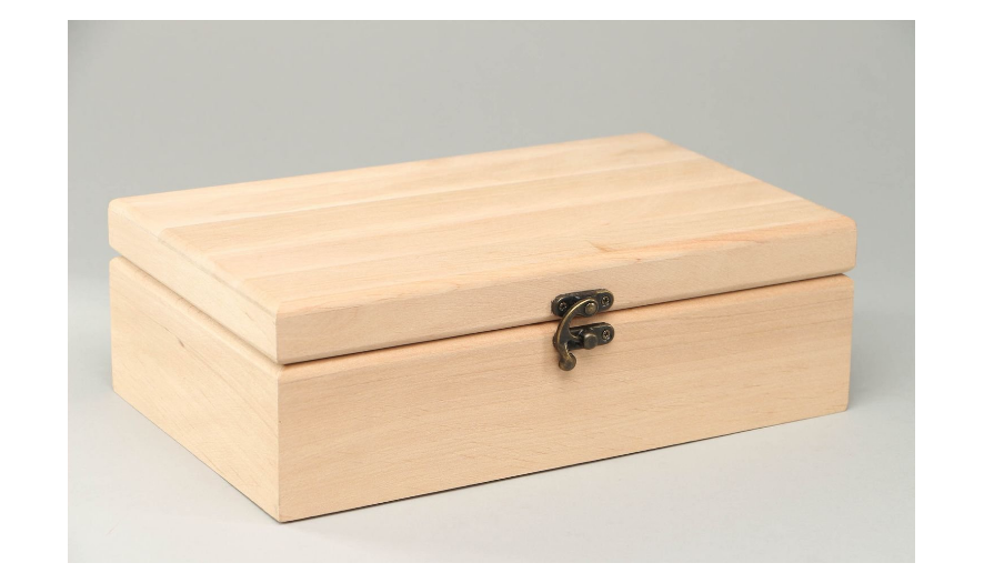Wooden handmade craft blank Tea bag box