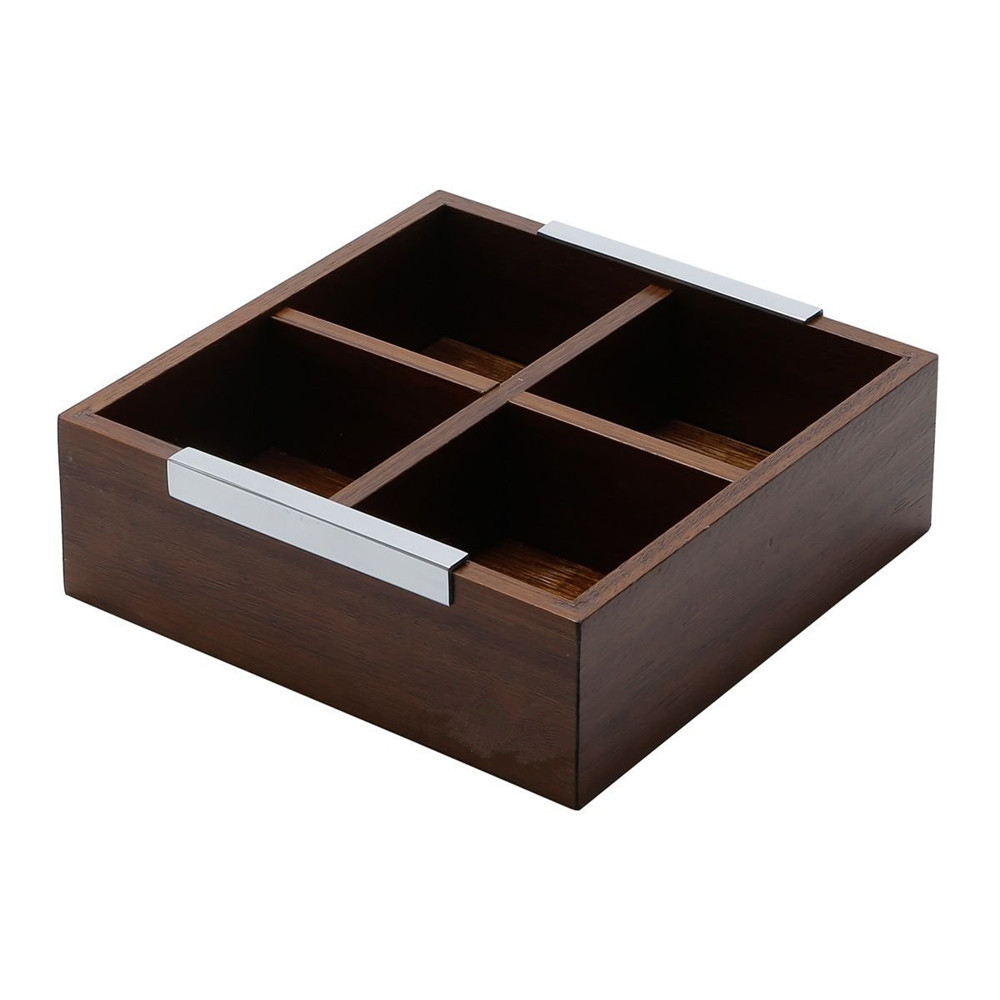 Luxury Wooden Tea Box with 4 compartments
