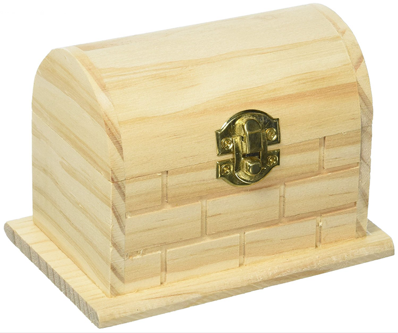 Square Shape Natural Wooden Box,Unfinished Wood Gift Storage Jewelry Boxes