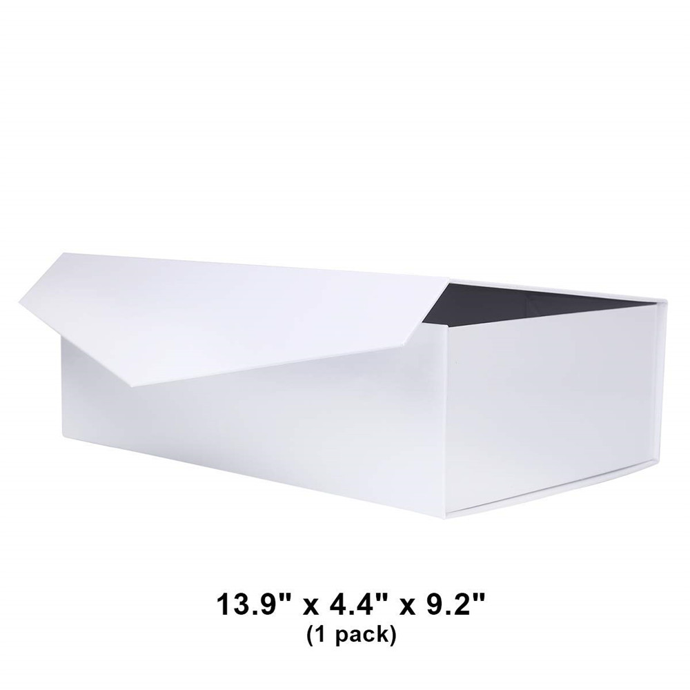 White Paperboard Box with Hinged Lid