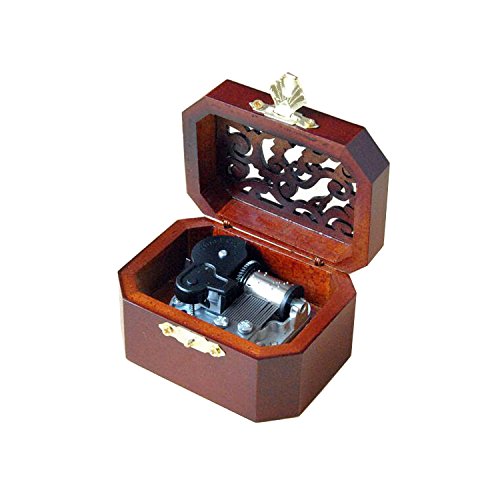 Vintage Wood Carved Mechanism Musical Box