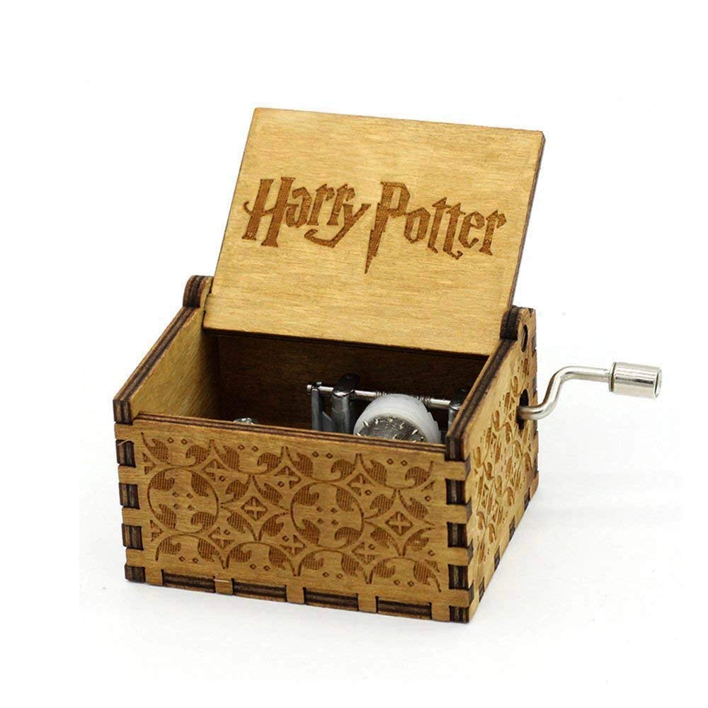 Wooden Hand Crank Musical Box for Kids,Friends