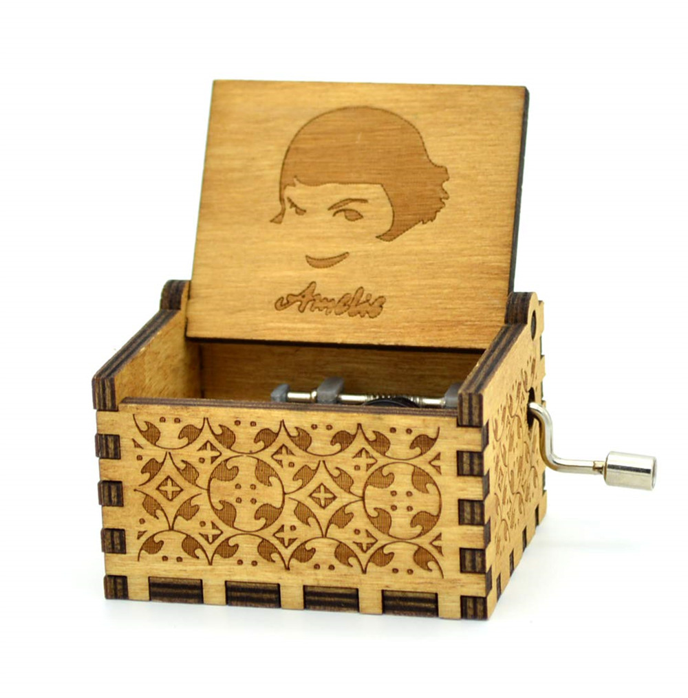18 Note Mechanism Antique Carved Music Box Crafts