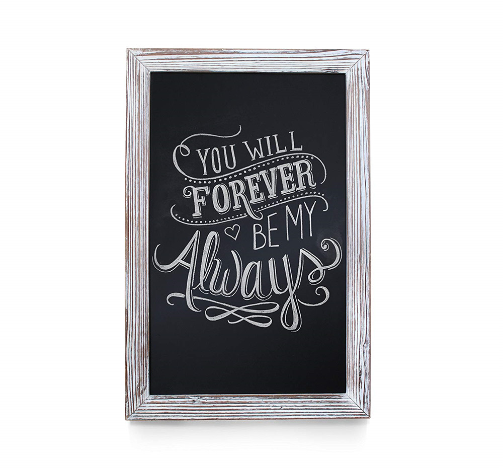 Rustic Whitewashed Magnetic Wall Chalk board