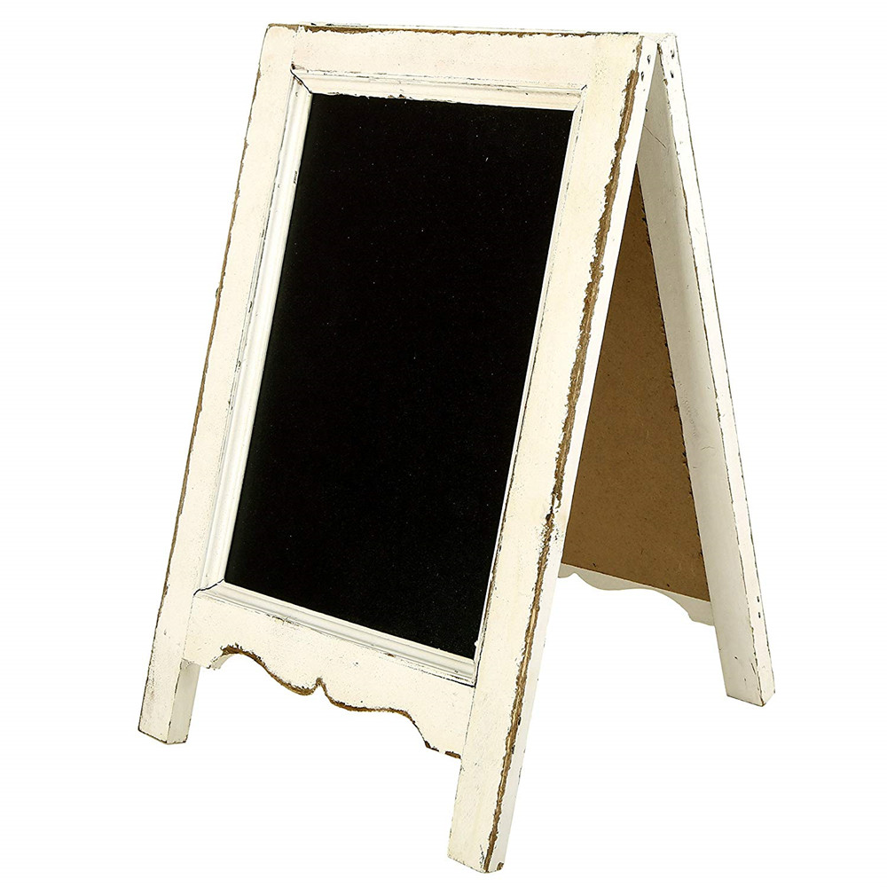 Small Wood A-Frame Double-Sided Chalkboard Sign