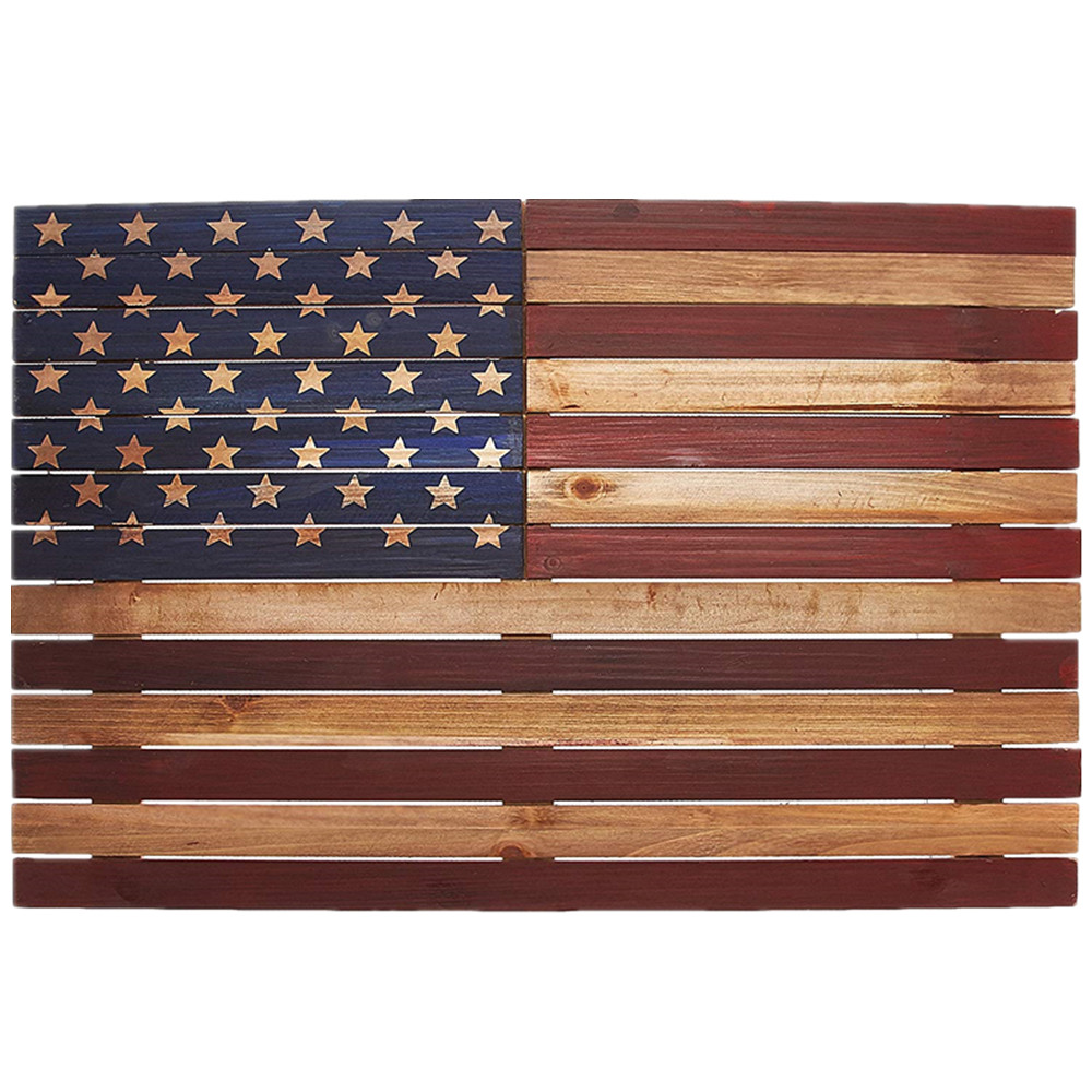 US Flag Slat Wood Wall Art
