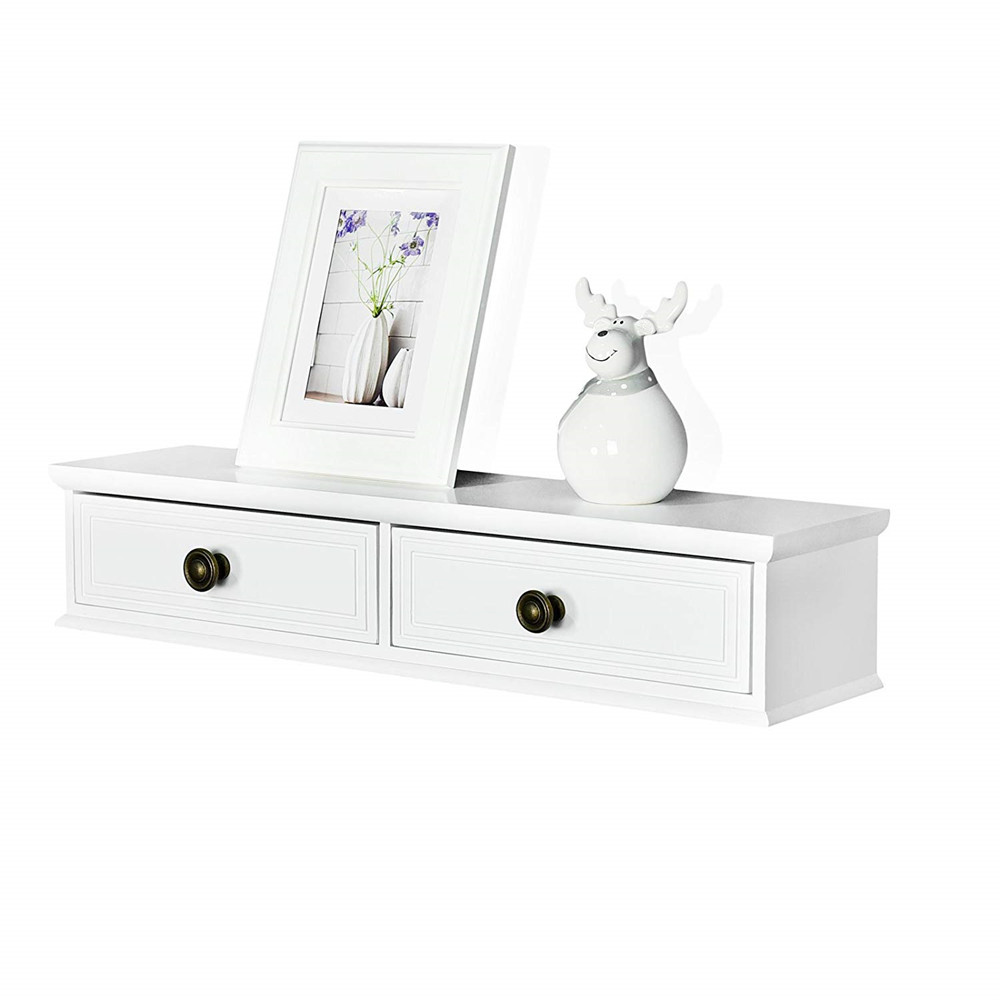 Floating Shelves Wall-Mounted Storage Shelf 2 Drawers