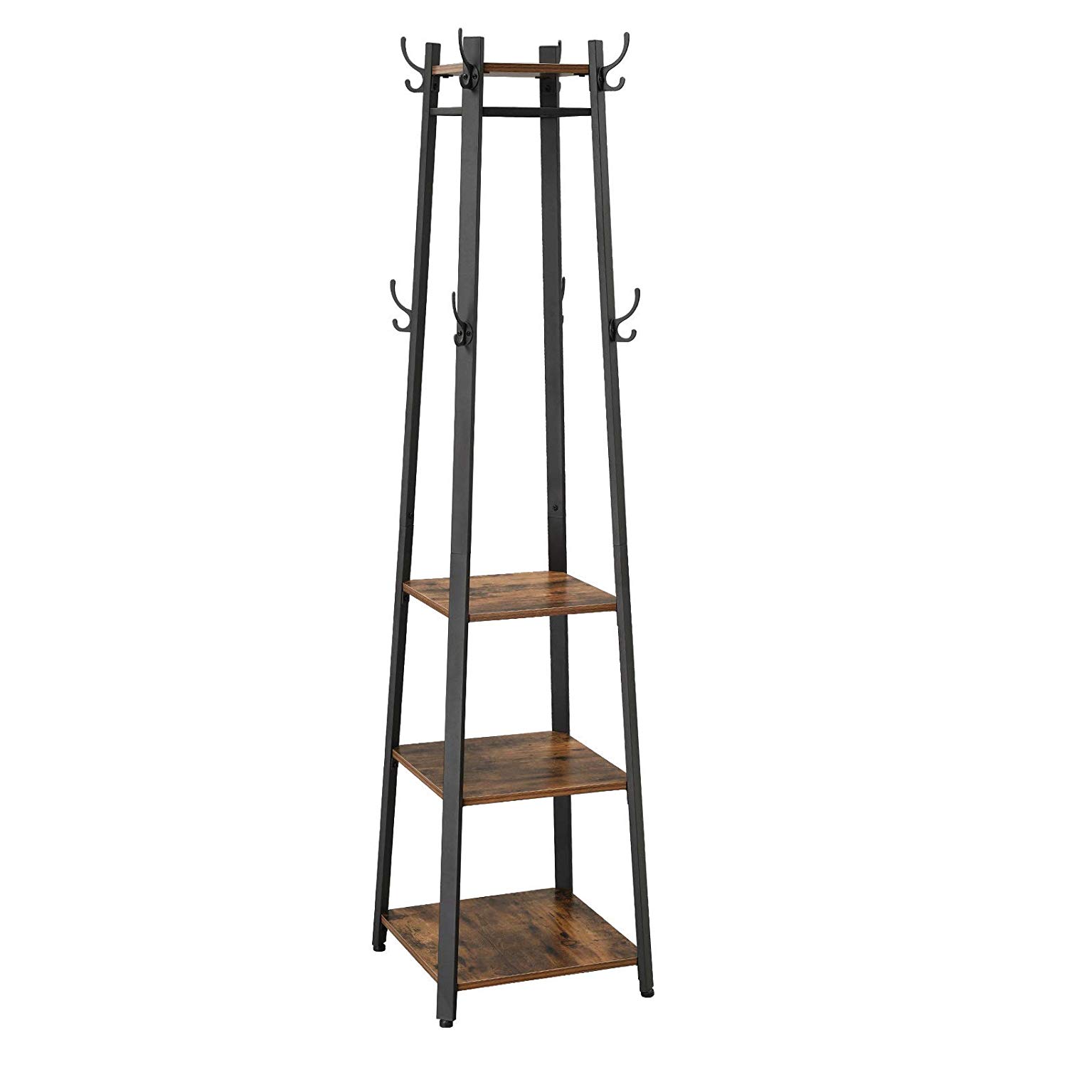 Coat Stand with 3 Shelves
