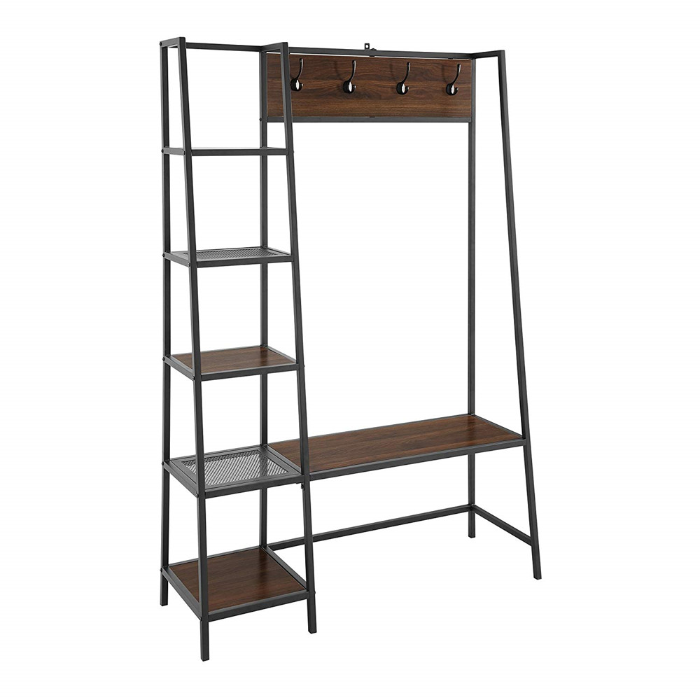 Entryway 68inch Angled Side Hall Tree with Storage